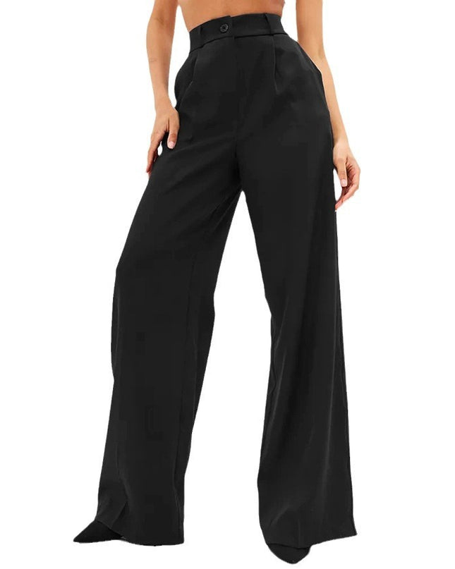 Women's Pure Color Temperament All-matching Casual Trousers