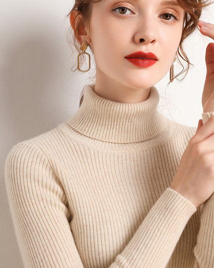 New Sweater Women's Turtleneck Pullover Slim Bottoming Shirt Thickened
