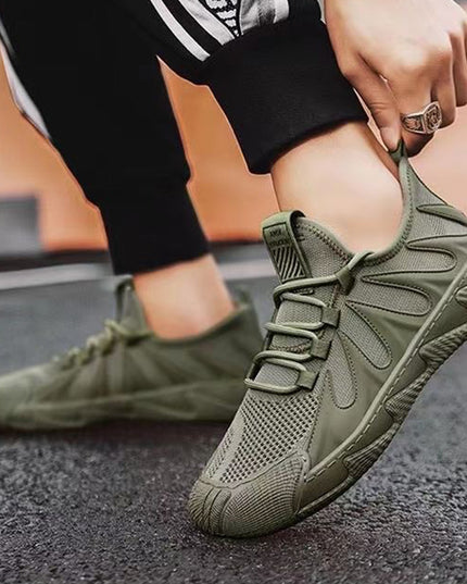 Breathable Mesh Sports Shoes Casual Lace-up Sneakers Men Non-slip Shoes