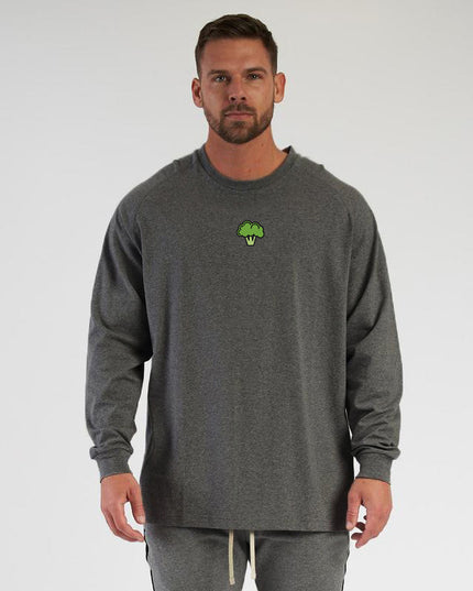 Men's Oversize Loose Fit Fitness Long Sleeve T-shirt