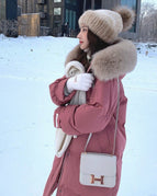 Red With Fur Collar