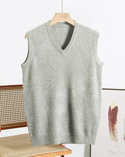 V-neck Sweater Vest Men's Autumn And Winter Warm