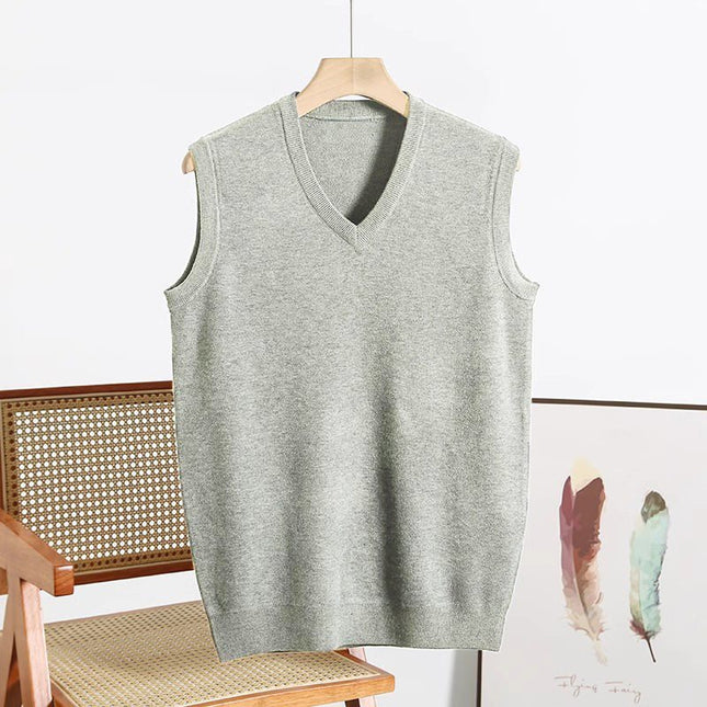 V-neck Sweater Vest Men's Autumn And Winter Warm