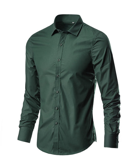 Simple Trendy Long-sleeve Slim Shirt