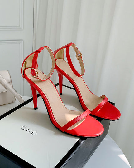 Buckle Strap Hollow Super High Heel Sexy Women's Shoes