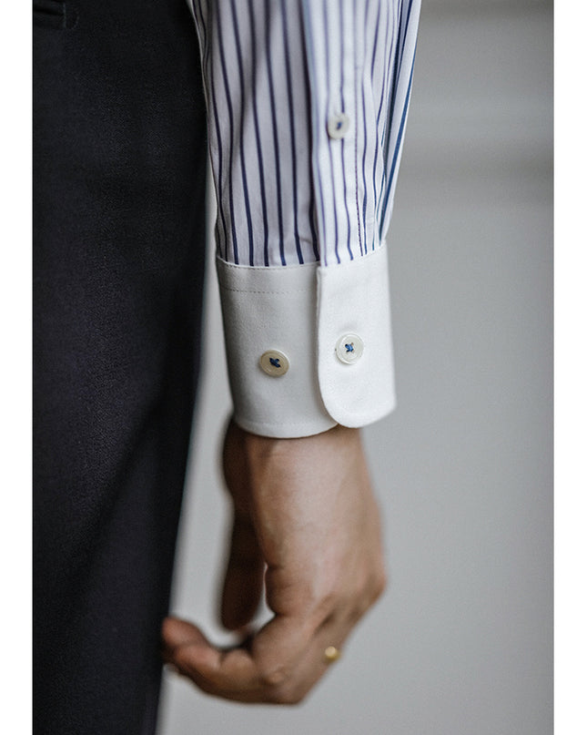 Men's Slim Fit Pointed Collar Long Sleeve Shirt With Different Colors