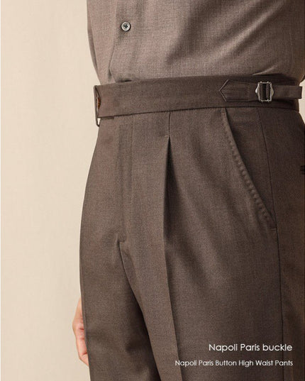 High Waist Suit Pants Men's Spring And Summer Straight