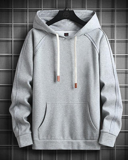 Heavy Cotton Hooded Sweater Men's Simple Solid Color