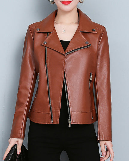 Leather Jacket Versatile Short Coat