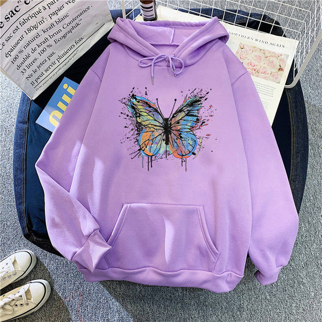 Plus Size Loose Hooded Sweater For Women