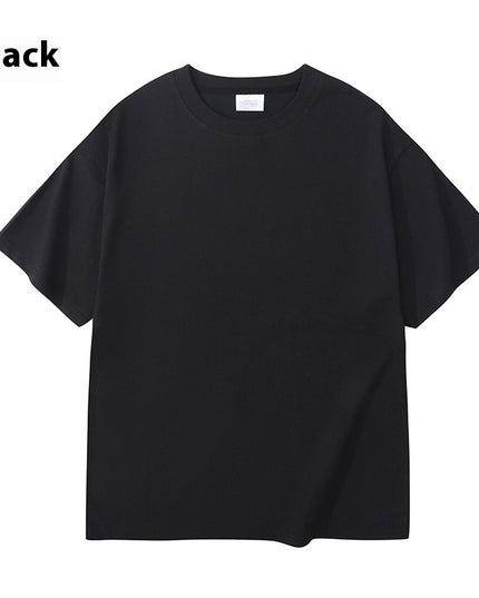 Heavy Men And Women Solid Color Young Couple T-shirt