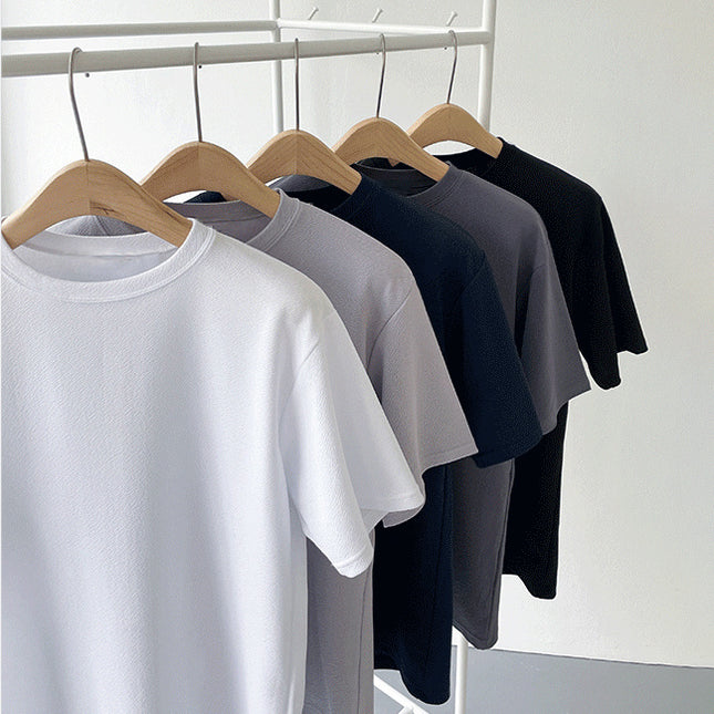 Summer Korean Version Of The Loose Trend Of Casual Solid Color Cotton Linen Half-sleeve Body Shirt