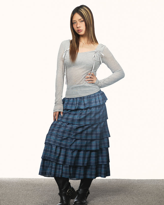 American Retro Diagonal Collar Long Sleeve