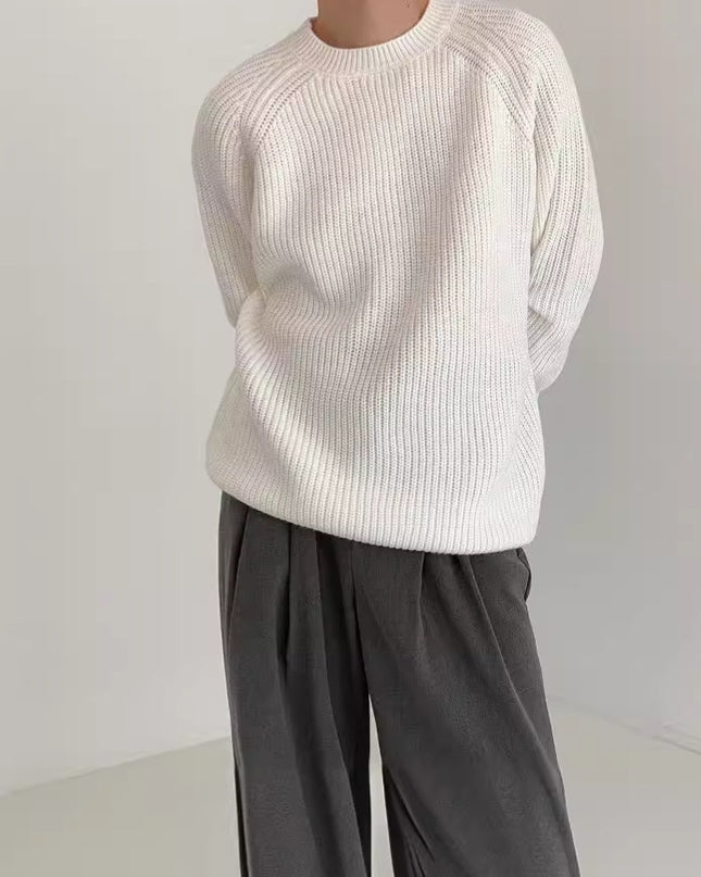 Sweater Men's Loose And Lazy Style All-matching Pullover Thickened Sweater