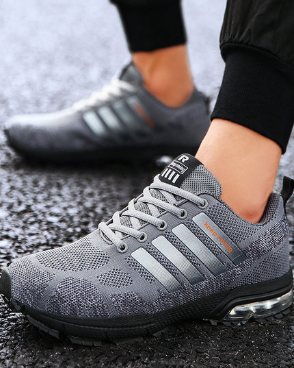 Breathable Men's Casual Shoes Flying Woven Foreign Trade Air Cushion Fitness Sports Running Shoes