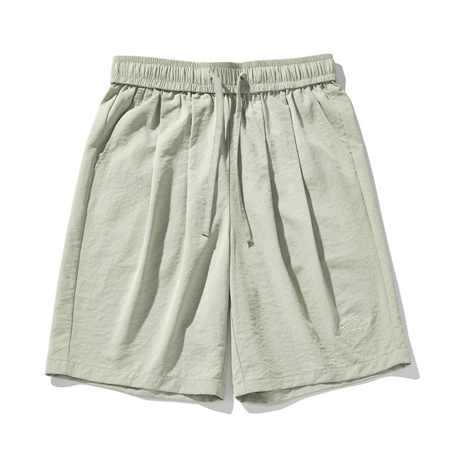 Textured Pleated Casual Shorts