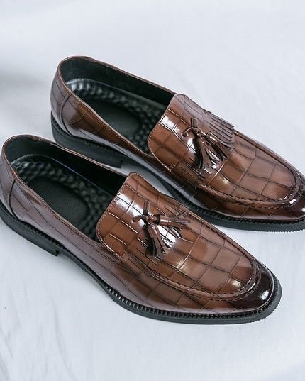 Casual Slip-on Pointed British Style Small Leather Shoes