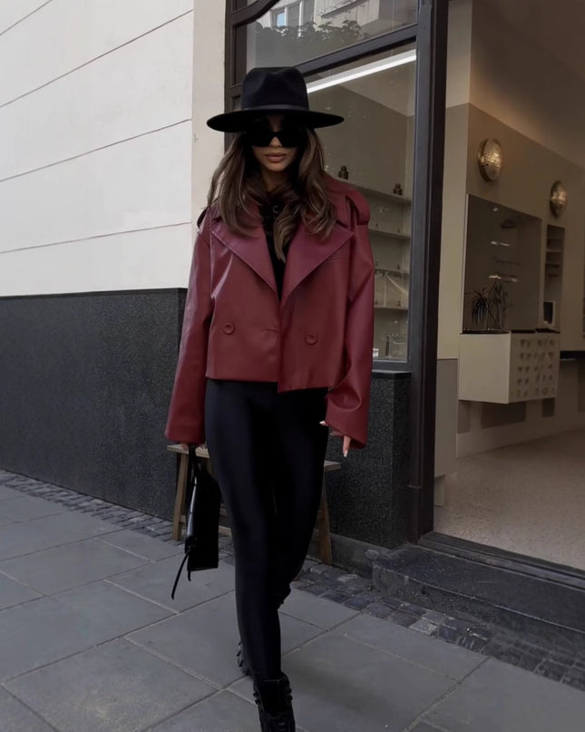 Women's Fashion Design Retro Leather Jacket