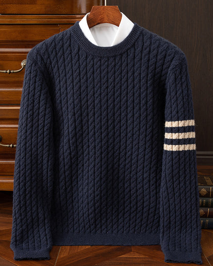 Knitwear Men's Round Neck Loose Thick Twist