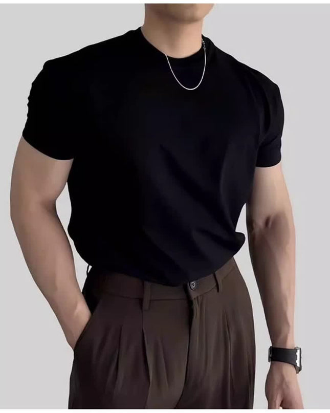 Sports Fitness Clothes Closed Short-sleeved T-shirt Men