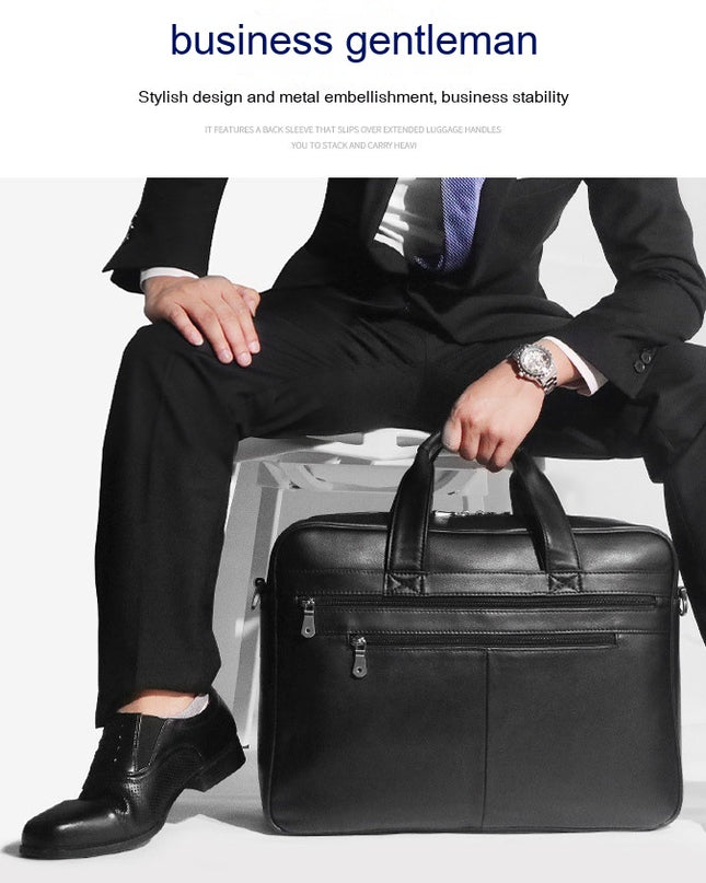 Men’s Real Leather Handbag Briefcase | Napa Leather, Comfortable Texture