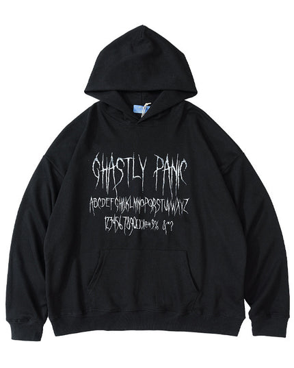 New Men's Printed Loose Hooded Sweater