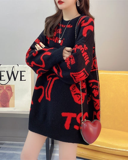 Korean Style Loose Loose Slimming Pullover Sweater