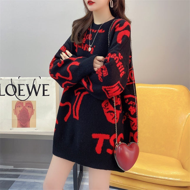 Korean Style Loose Loose Slimming Pullover Sweater