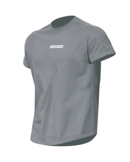 New Sports Short Sleeve Men's Stretch Absorbent Crew Neck