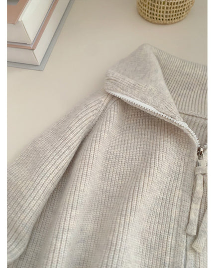 Spring Concise Idle Style Soft Glutinous Coat Thermal Knitting Coat
