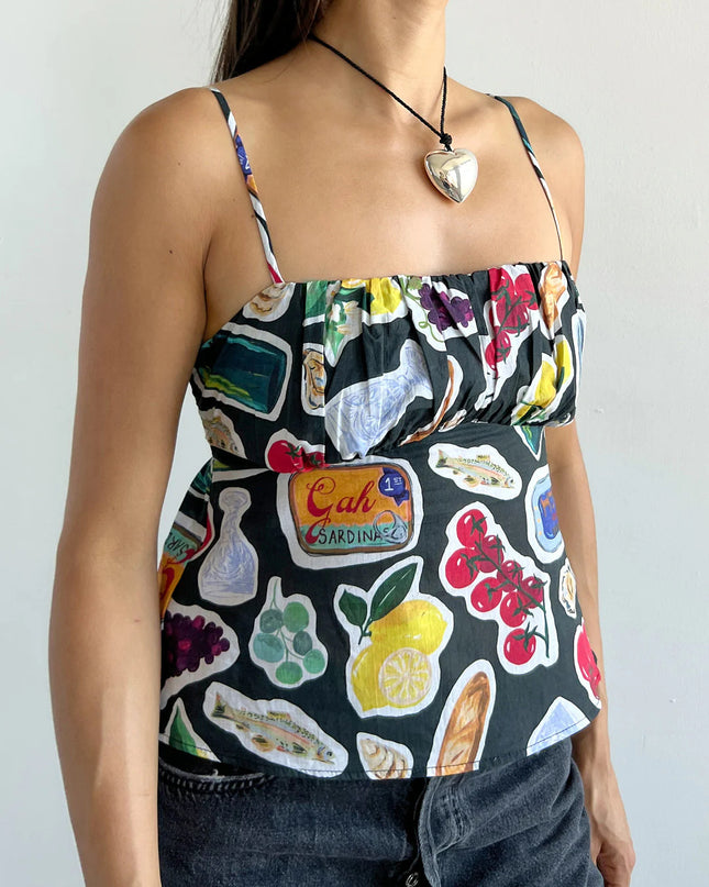 Contrast Color Sexy Backless Slim Fit Hot Girl Vest