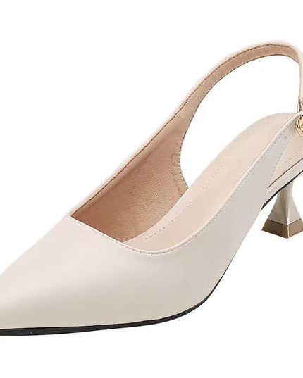 Plus Size Pointed-toe Hollowed Women's One-strap Sandals