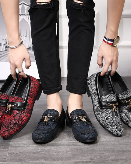 Fringed Men's Peas Shoes Leather Shoes