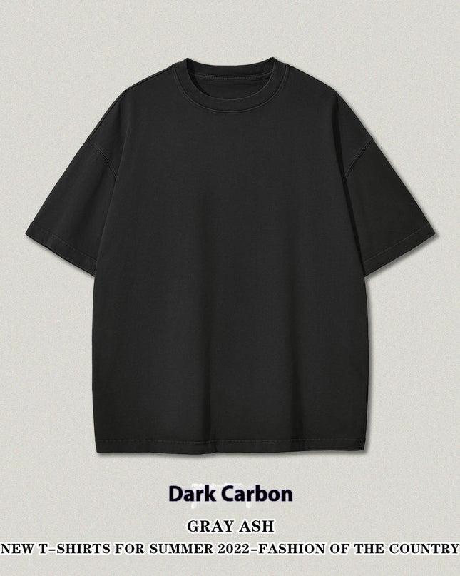 Washed Heavy Cotton Short Sleeve Retro