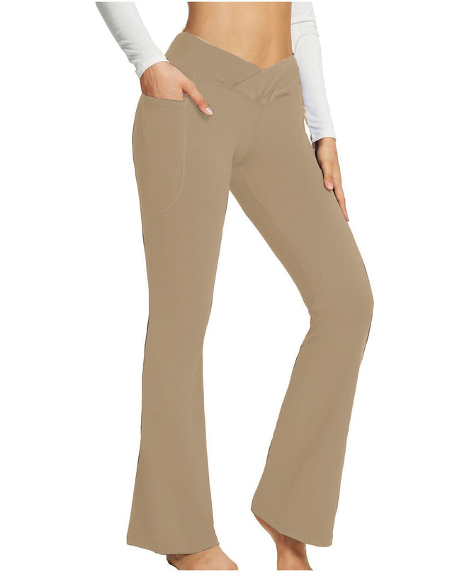 High Waist Slim Fit Wide Leg Yoga Pants Women