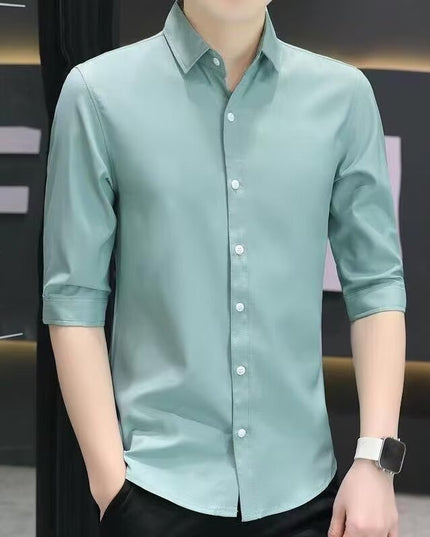Slim-fit Half-sleeve Shirt For Men