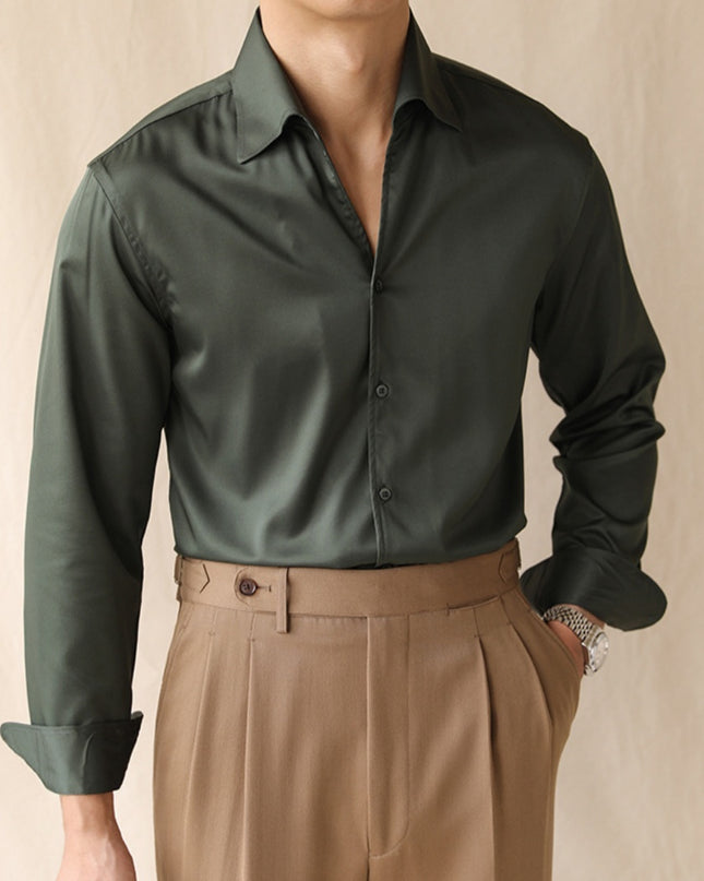 One-piece Collar Long-sleeved Shirt