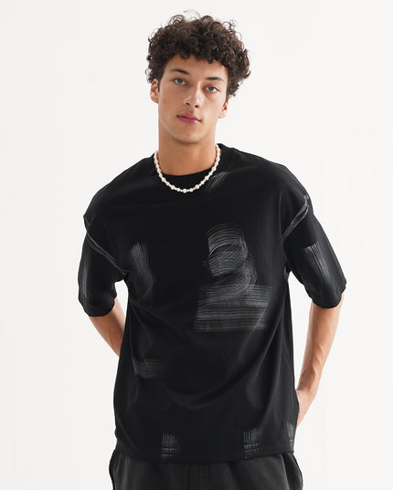Washed-out Vintage Loose Cotton Fashion Men's T-shirt