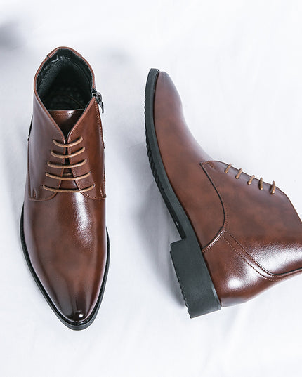 High-top Height Increased By Martin Boots With Zipper