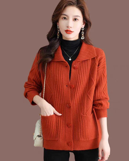 Outerwear Loose Casual Stretch Long Sleeve Sweater
