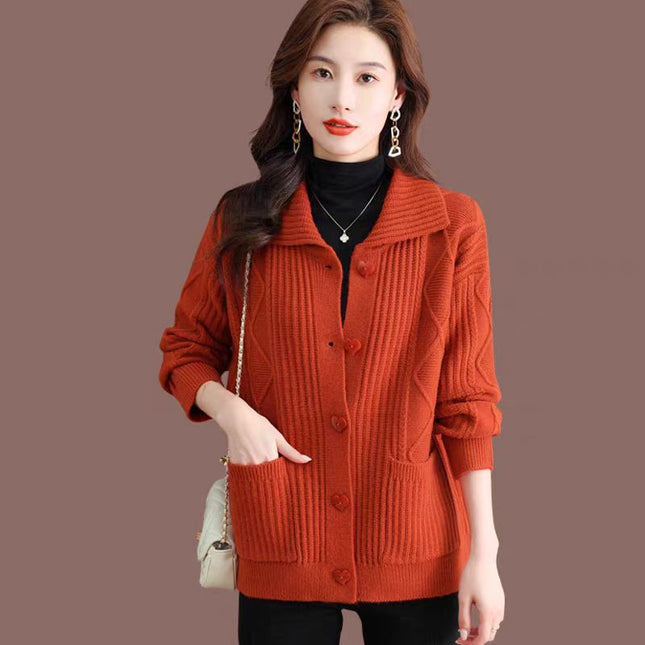 Outerwear Loose Casual Stretch Long Sleeve Sweater