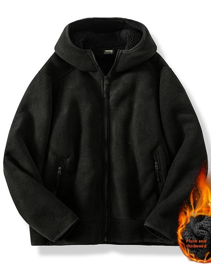 New Men's Autumn And Winter Polar Fleece Jacket Warm Jacket Cotton-padded Coat