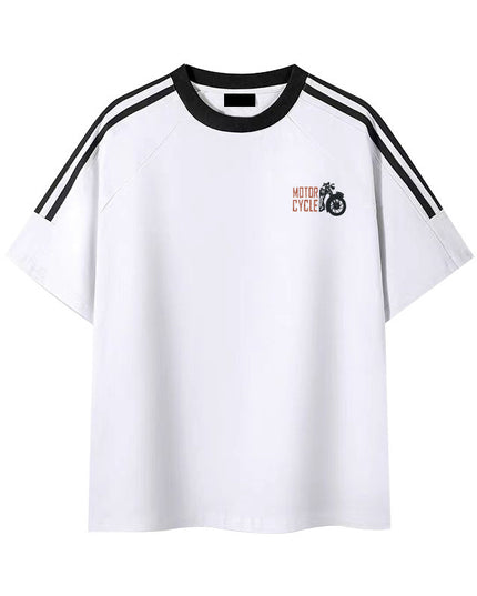 Summer Short-sleeved T-shirt Student Top Round Neck