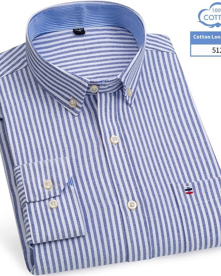 Men's Long-sleeved Cotton Shirt Business Casual Slim-fitting Shirt