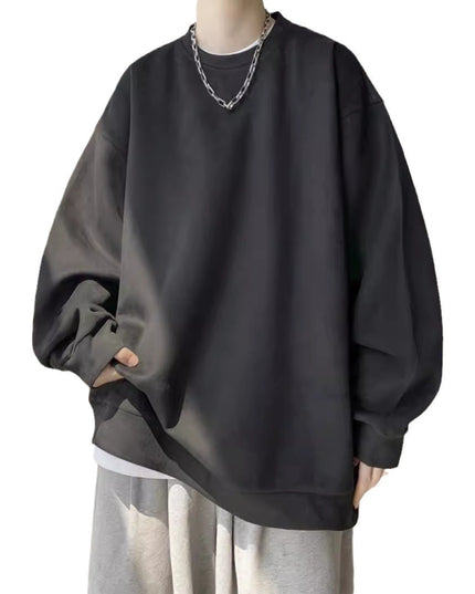 Japanese Basic Style Round Neck Sweater For Men