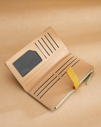 Long Multiple Card Slots Zipper Bag Buckle Korean Style High Sense Women's Wallet