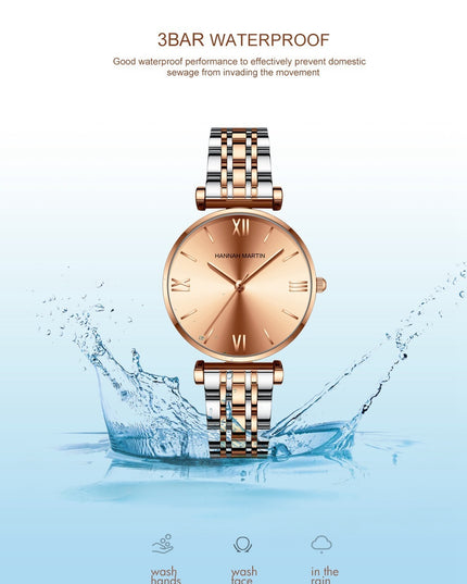 Women's Solid Stainless Steel Band Watch