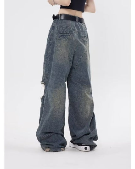 Retro Loose Casual Straight-leg Trousers Women