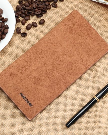 Men's Wallet Long Retro Thin Frosted Soft