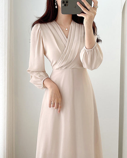 Adult Lady Like Woman Lightly Mature Temperament Long Dress Women